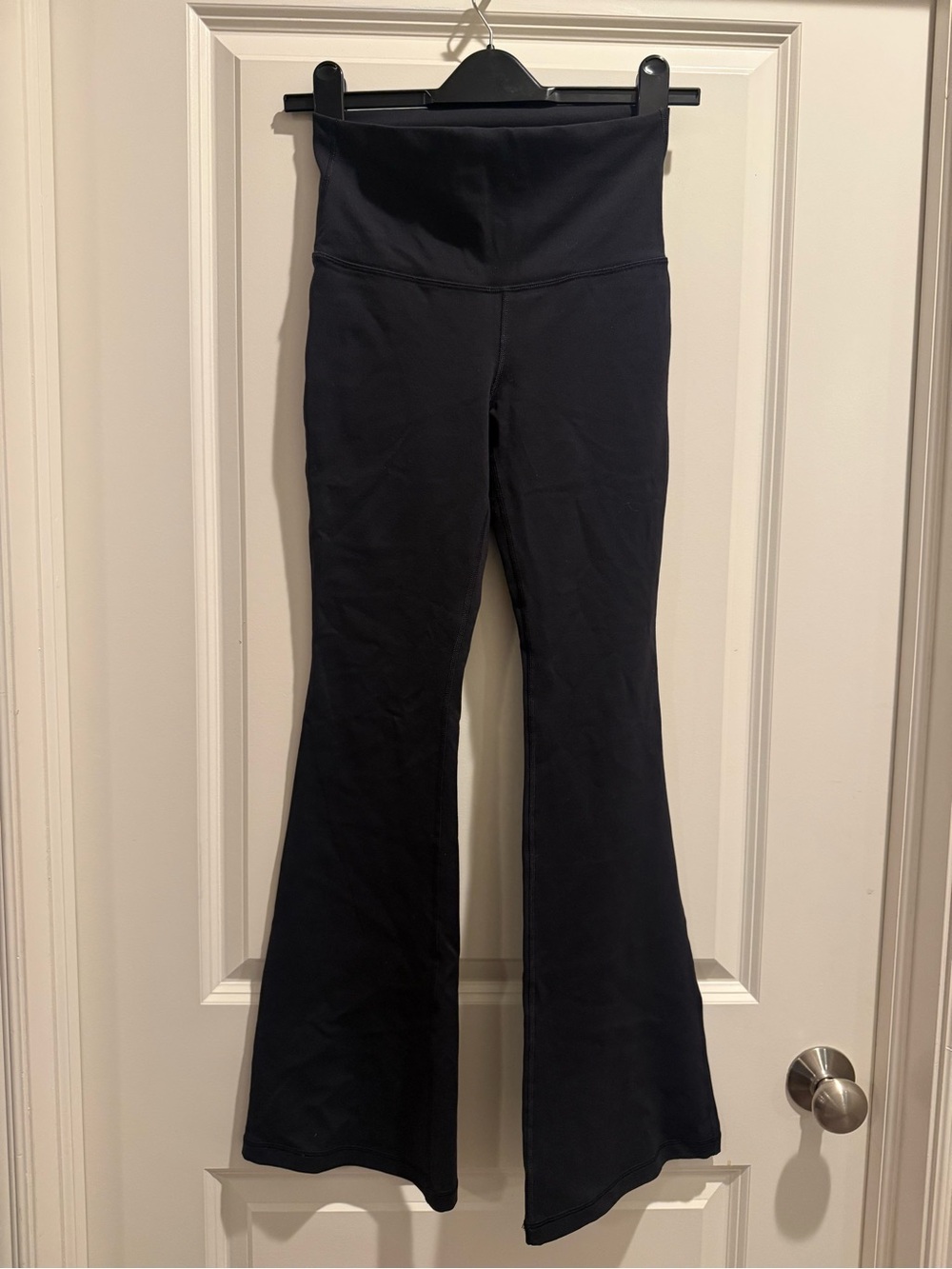 Aritzia TNA High-Waist Black Flared Yoga Pants